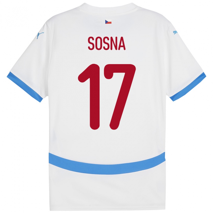 Hombre Camiseta Chequia Adam Sosna #17 Blanco 2ª Equipación 24-26 La Camisa Argentina