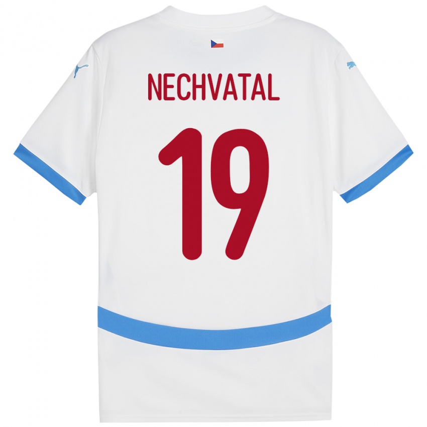 Hombre Camiseta Chequia Matyas Nechvatal #19 Blanco 2ª Equipación 24-26 La Camisa Argentina