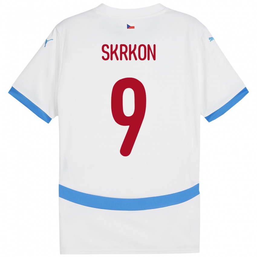 Hombre Camiseta Chequia Vit Skrkon #9 Blanco 2ª Equipación 24-26 La Camisa Argentina