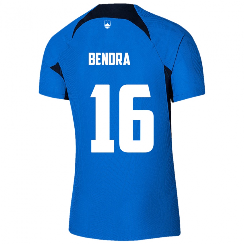 Hombre Camiseta Eslovenia Kristjan Bendra #16 Azul 2ª Equipación 24-26 La Camisa Argentina