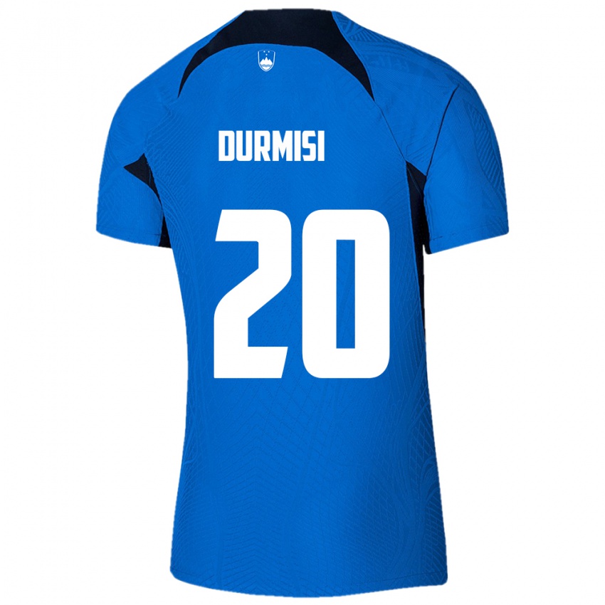 Hombre Camiseta Eslovenia Arman Durmisi #20 Azul 2ª Equipación 24-26 La Camisa Argentina