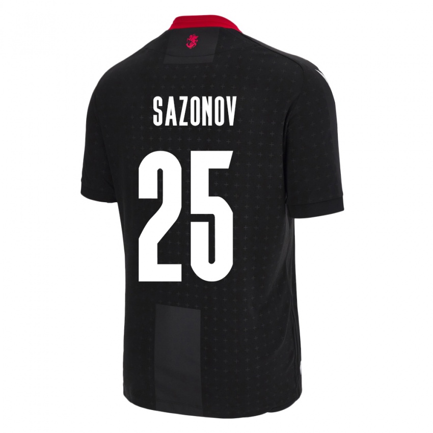 Hombre Camiseta Georgia Saba Sazonov #25 Negro 2ª Equipación 24-26 La Camisa Argentina