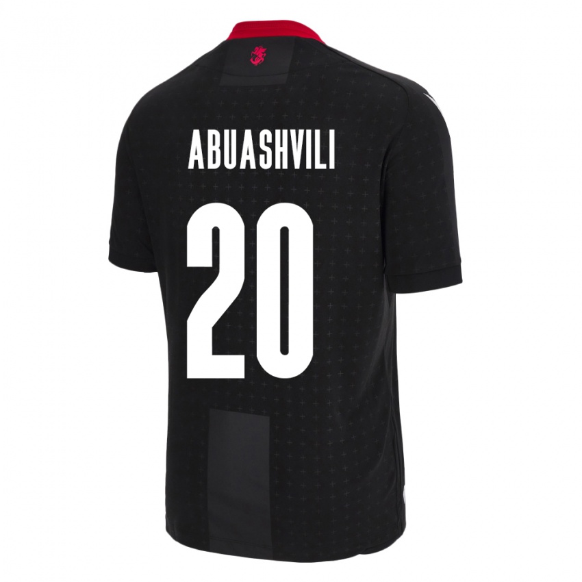 Hombre Camiseta Georgia Giorgi Abuashvili #20 Negro 2ª Equipación 24-26 La Camisa Argentina