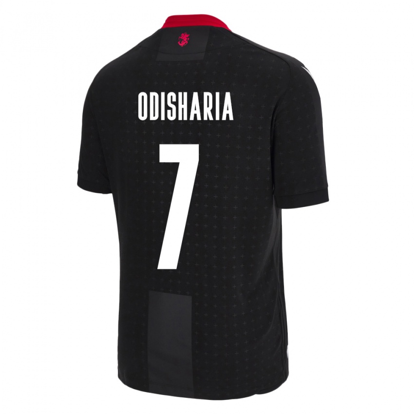 Hombre Camiseta Georgia Lasha Odisharia #7 Negro 2ª Equipación 24-26 La Camisa Argentina