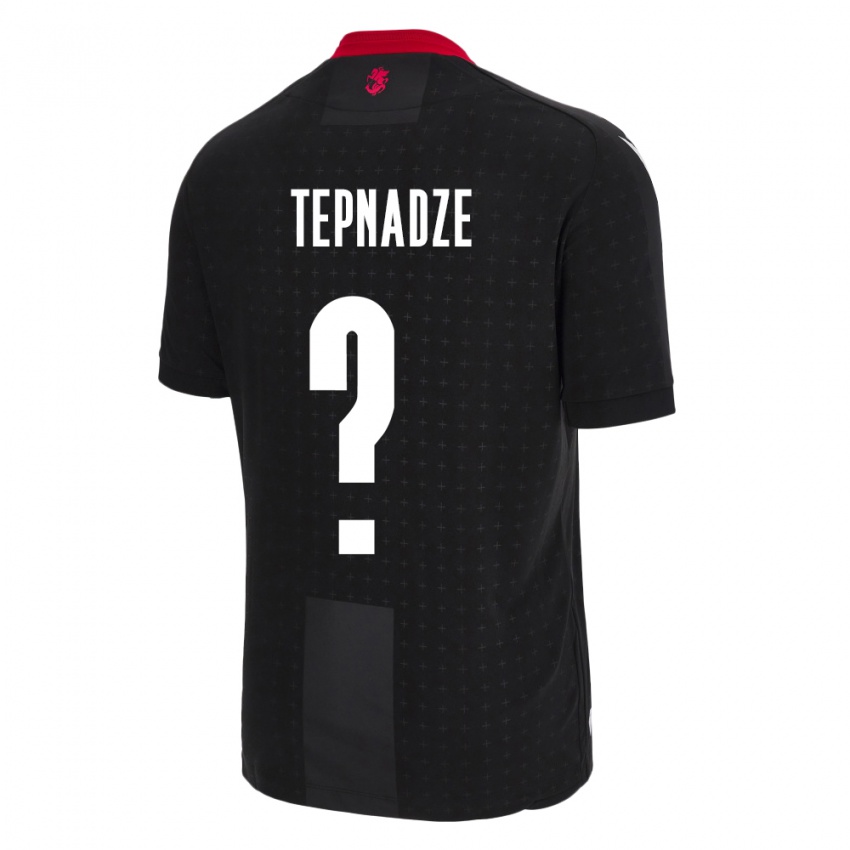 Hombre Camiseta Georgia Aleksandre Tepnadze #0 Negro 2ª Equipación 24-26 La Camisa Argentina