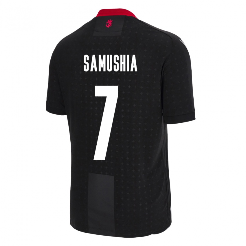 Hombre Camiseta Georgia Saba Samushia #7 Negro 2ª Equipación 24-26 La Camisa Argentina