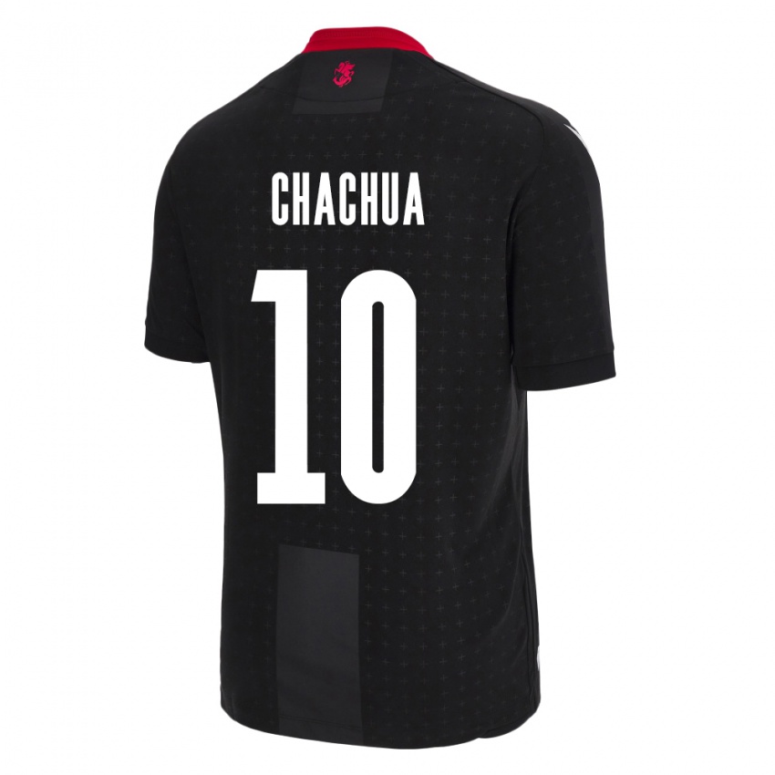 Hombre Camiseta Georgia Giorgi Chachua #10 Negro 2ª Equipación 24-26 La Camisa Argentina