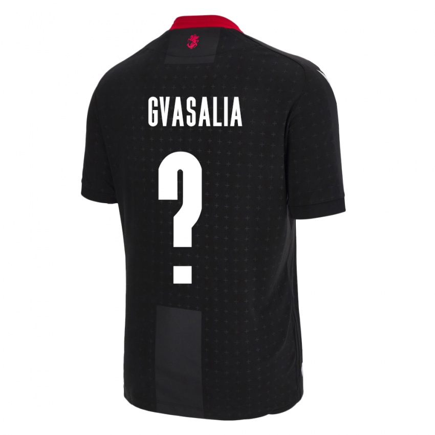 Hombre Camiseta Georgia Giorgi Gvasalia #0 Negro 2ª Equipación 24-26 La Camisa Argentina