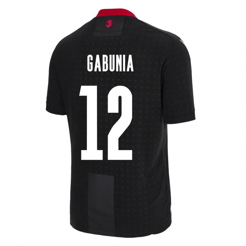 Hombre Camiseta Georgia Tatia Gabunia #12 Negro 2ª Equipación 24-26 La Camisa Argentina