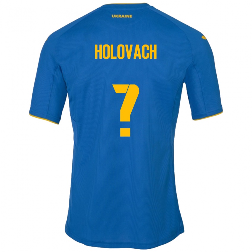 Hombre Camiseta Ucrania Viktoriya Holovach #0 Azul 2ª Equipación 24-26 La Camisa Argentina