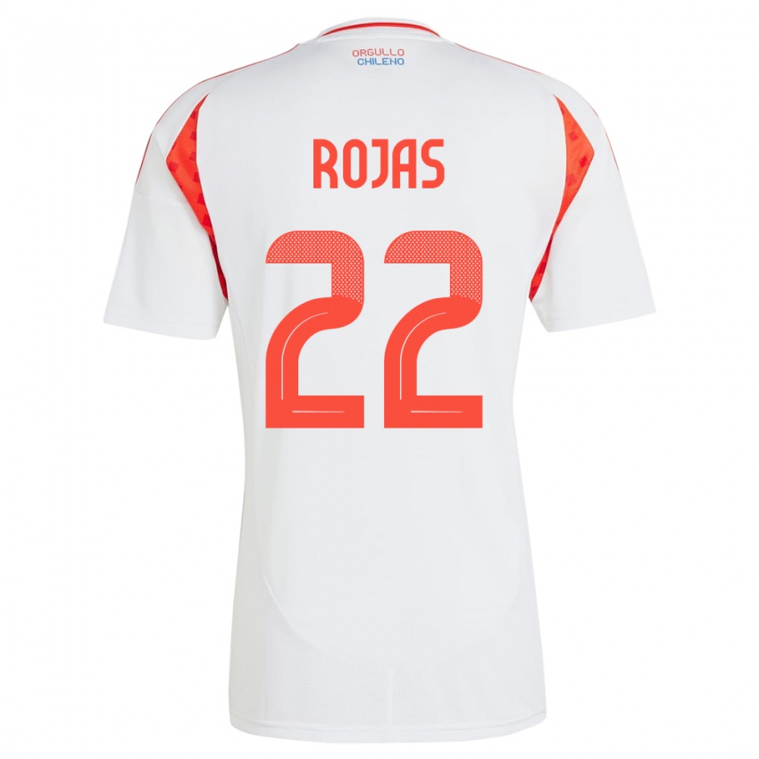 Hombre Camiseta Chile Jeyson Rojas #22 Blanco 2ª Equipación 24-26 La Camisa Argentina