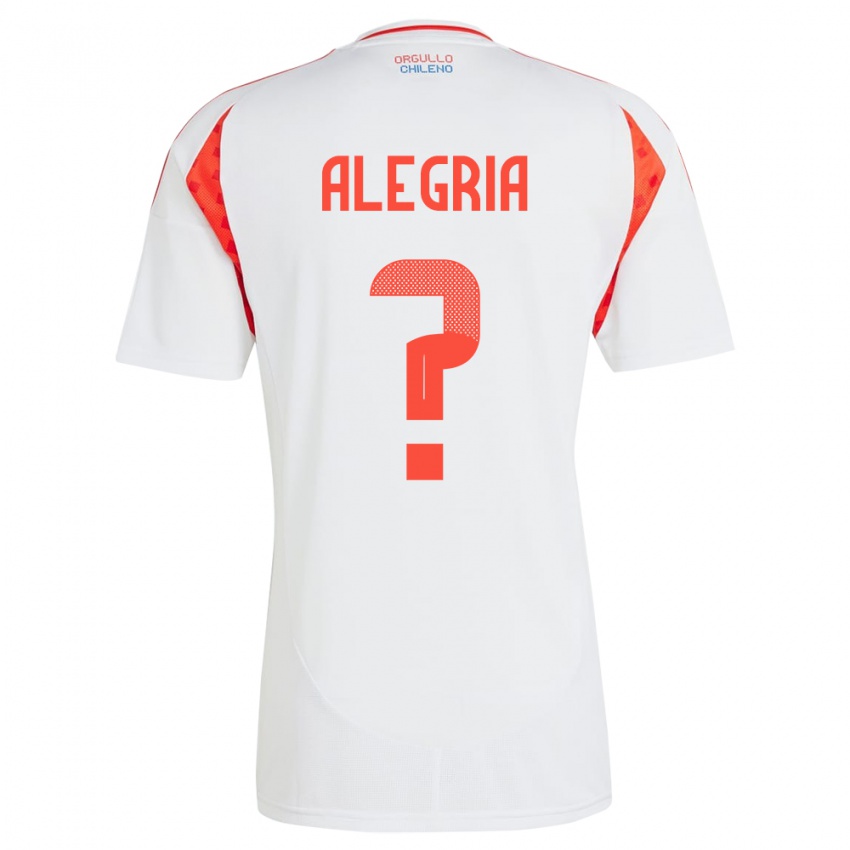 Hombre Camiseta Chile Ian Alegría #0 Blanco 2ª Equipación 24-26 La Camisa Argentina