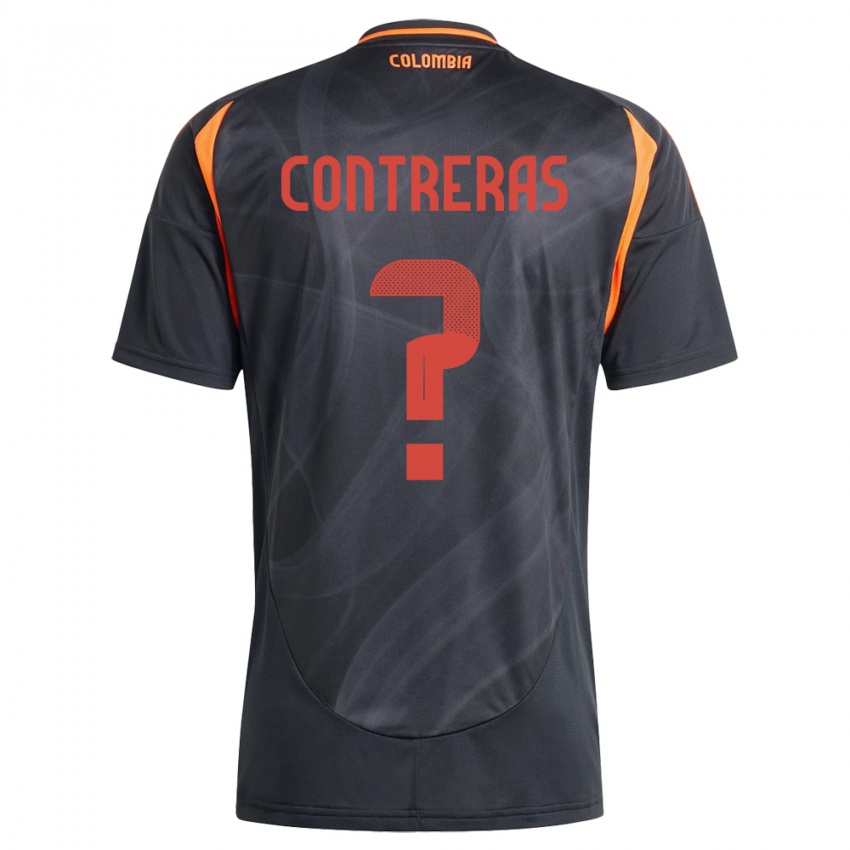 Hombre Camiseta Colombia David Contreras #0 Negro 2ª Equipación 24-26 La Camisa Argentina