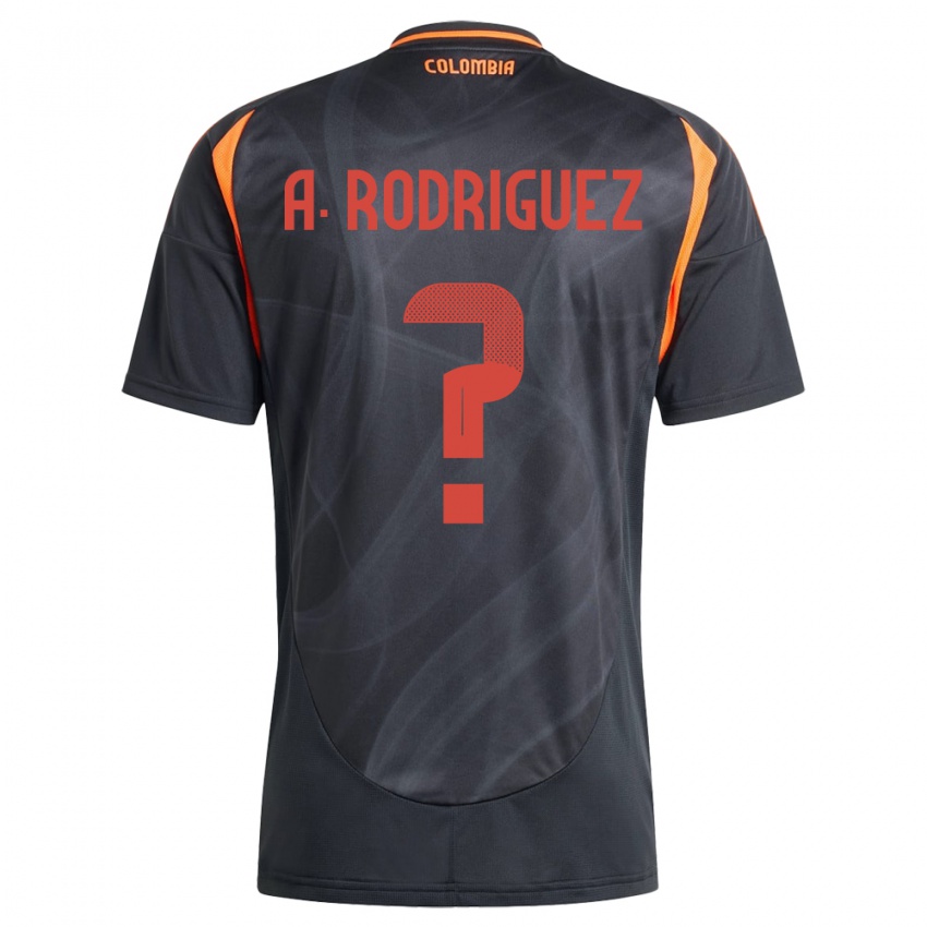 Hombre Camiseta Colombia Andrés Rodríguez #0 Negro 2ª Equipación 24-26 La Camisa Argentina