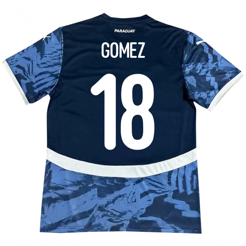 Hombre Camiseta Paraguay Diego Gómez #18 Azul 2ª Equipación 24-26 La Camisa Argentina