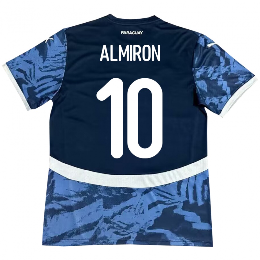 Hombre Camiseta Paraguay Miguel Almirón #10 Azul 2ª Equipación 24-26 La Camisa Argentina