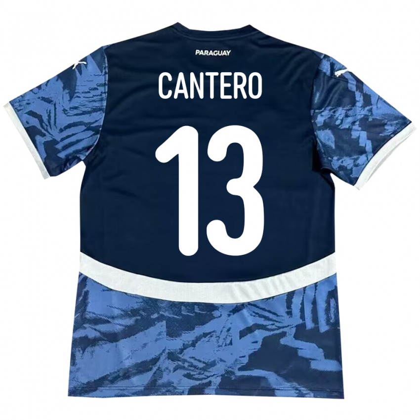 Hombre Camiseta Paraguay Alexis Cantero #13 Azul 2ª Equipación 24-26 La Camisa Argentina