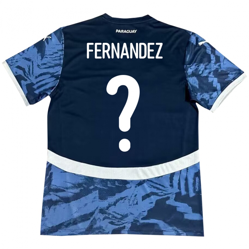 Hombre Camiseta Paraguay Diego Fernández #0 Azul 2ª Equipación 24-26 La Camisa Argentina