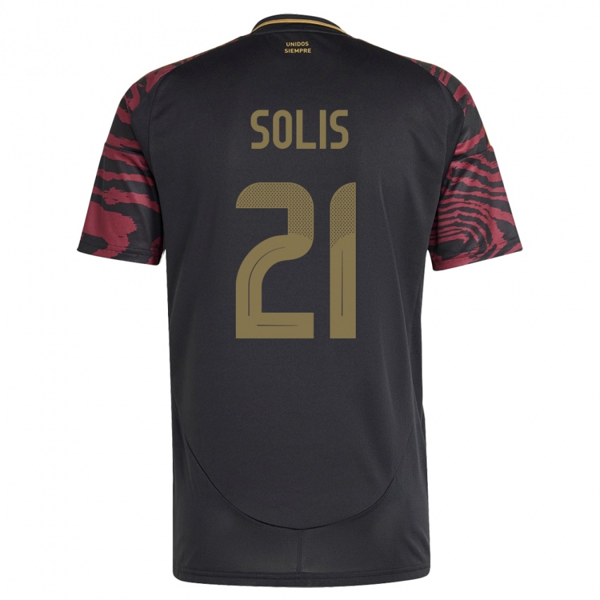 Hombre Camiseta Perú Renato Solís #21 Negro 2ª Equipación 24-26 La Camisa Argentina