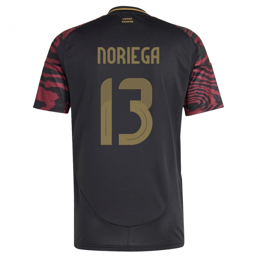 Hombre Camiseta Perú Erick Noriega #13 Negro 2ª Equipación 24-26 La Camisa Argentina