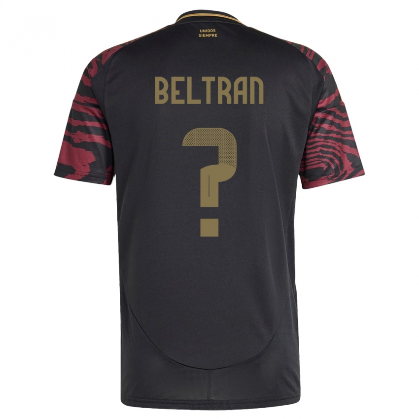 Hombre Camiseta Perú Adrián Beltrán #0 Negro 2ª Equipación 24-26 La Camisa Argentina