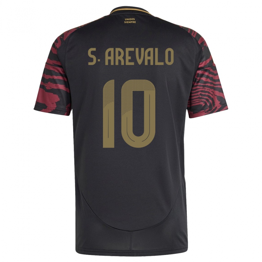 Hombre Camiseta Perú Sandra Arévalo #10 Negro 2ª Equipación 24-26 La Camisa Argentina