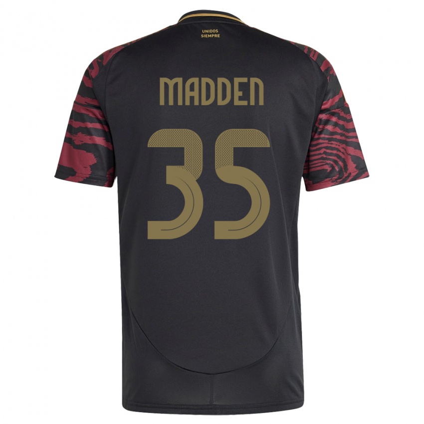 Hombre Camiseta Perú Savannah Madden #35 Negro 2ª Equipación 24-26 La Camisa Argentina