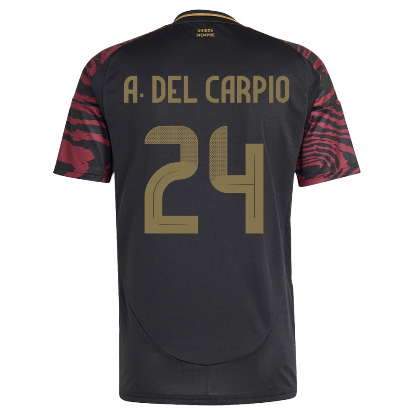 Hombre Camiseta Perú Annie Del Carpio #24 Negro 2ª Equipación 24-26 La Camisa Argentina