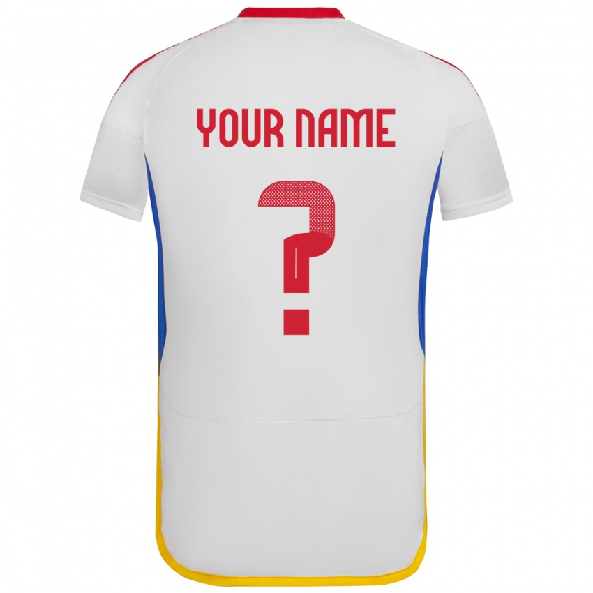 Hombre Camiseta Venezuela Su Nombre #0 Blanco 2ª Equipación 24-26 La Camisa Argentina