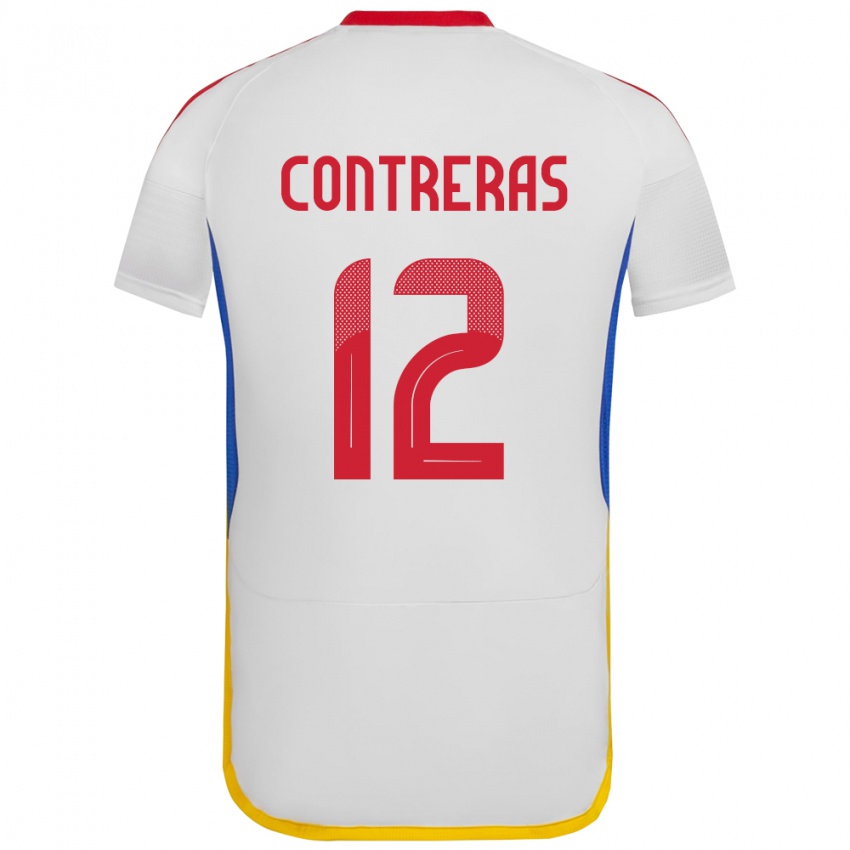 Hombre Camiseta Venezuela José Contreras #122 Blanco 2ª Equipación 24-26 La Camisa Argentina