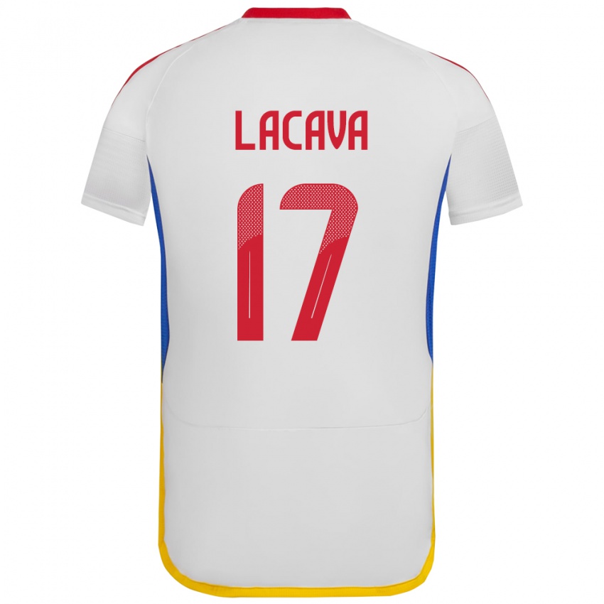 Hombre Camiseta Venezuela Matías Lacava #17 Blanco 2ª Equipación 24-26 La Camisa Argentina