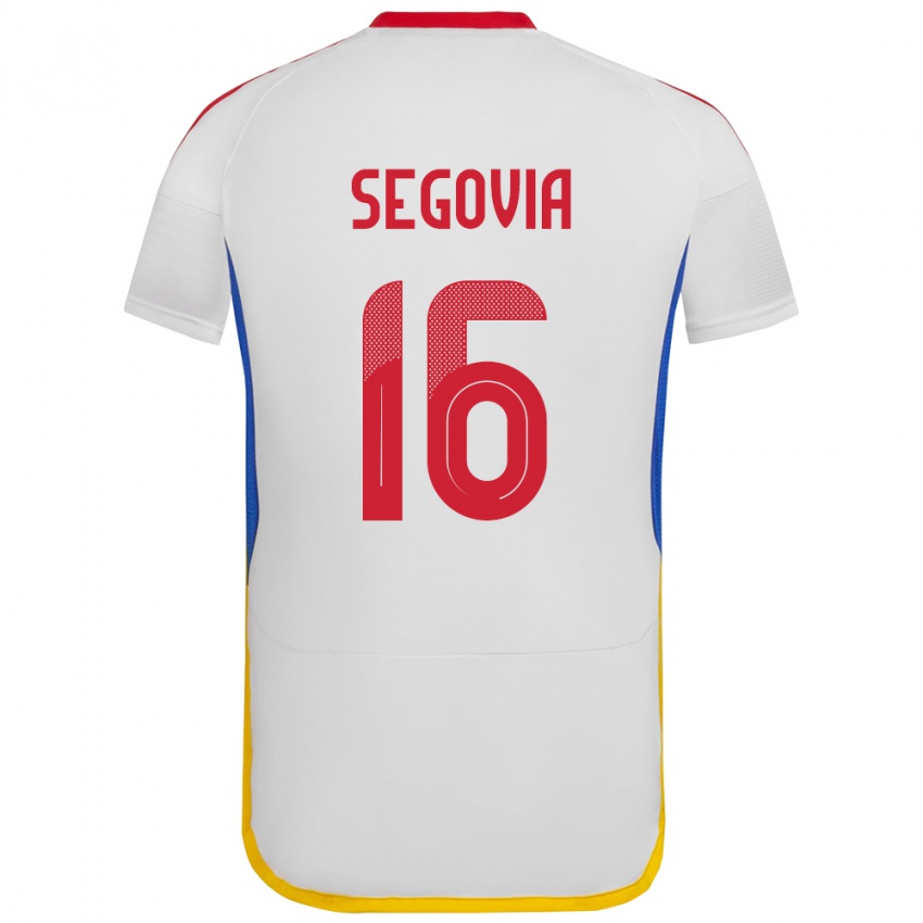 Hombre Camiseta Venezuela Telasco Segovia #16 Blanco 2ª Equipación 24-26 La Camisa Argentina