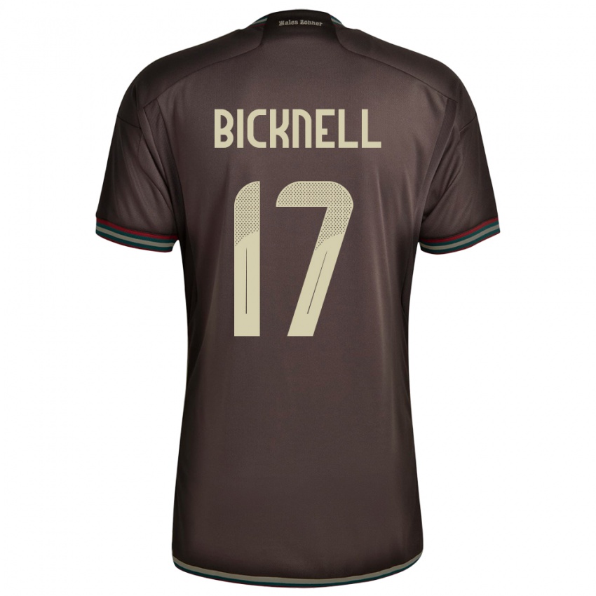 Hombre Camiseta Jamaica Alexander Bicknell #17 Marrón Noche 2ª Equipación 24-26 La Camisa Argentina