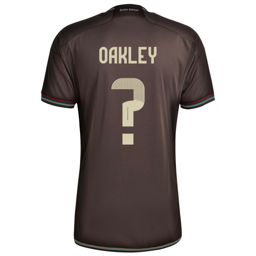 Hombre Camiseta Jamaica Katie Oakley #0 Marrón Noche 2ª Equipación 24-26 La Camisa Argentina