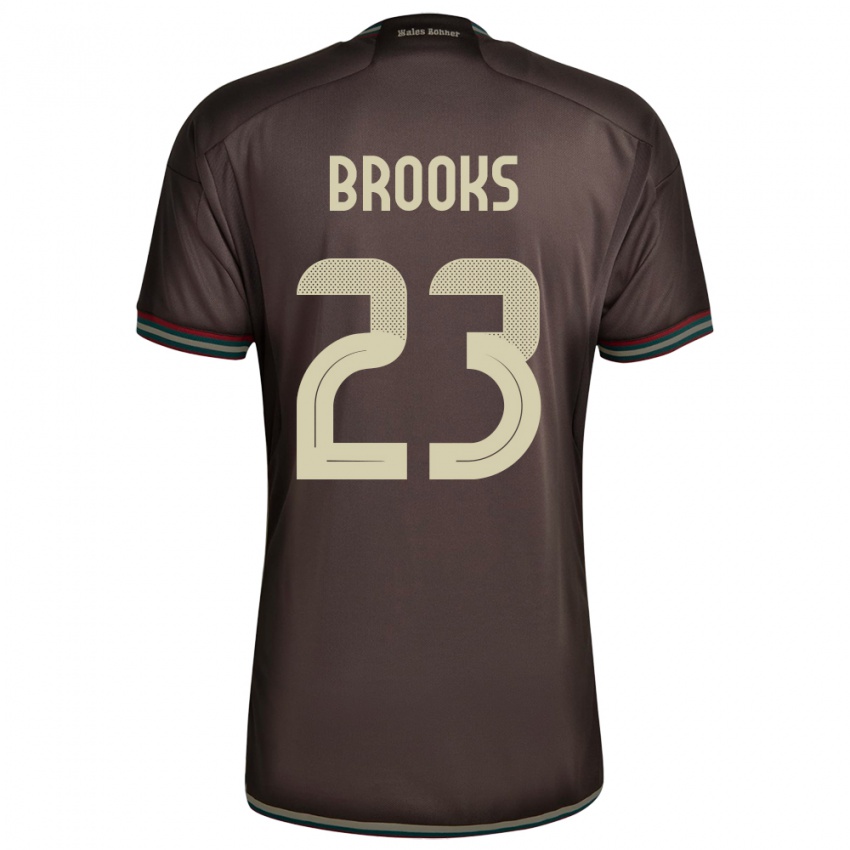 Hombre Camiseta Jamaica Liya Brooks #23 Marrón Noche 2ª Equipación 24-26 La Camisa Argentina