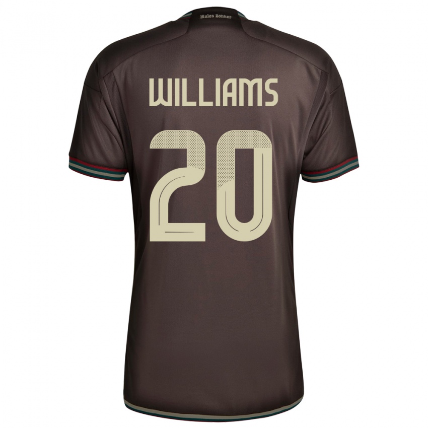 Hombre Camiseta Jamaica Victoria Williams #20 Marrón Noche 2ª Equipación 24-26 La Camisa Argentina