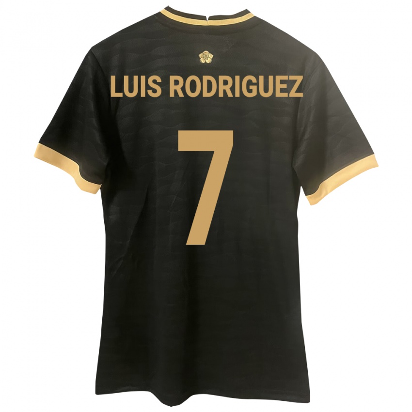 Hombre Camiseta Panamá José Luis Rodríguez #7 Negro 2ª Equipación 24-26 La Camisa Argentina