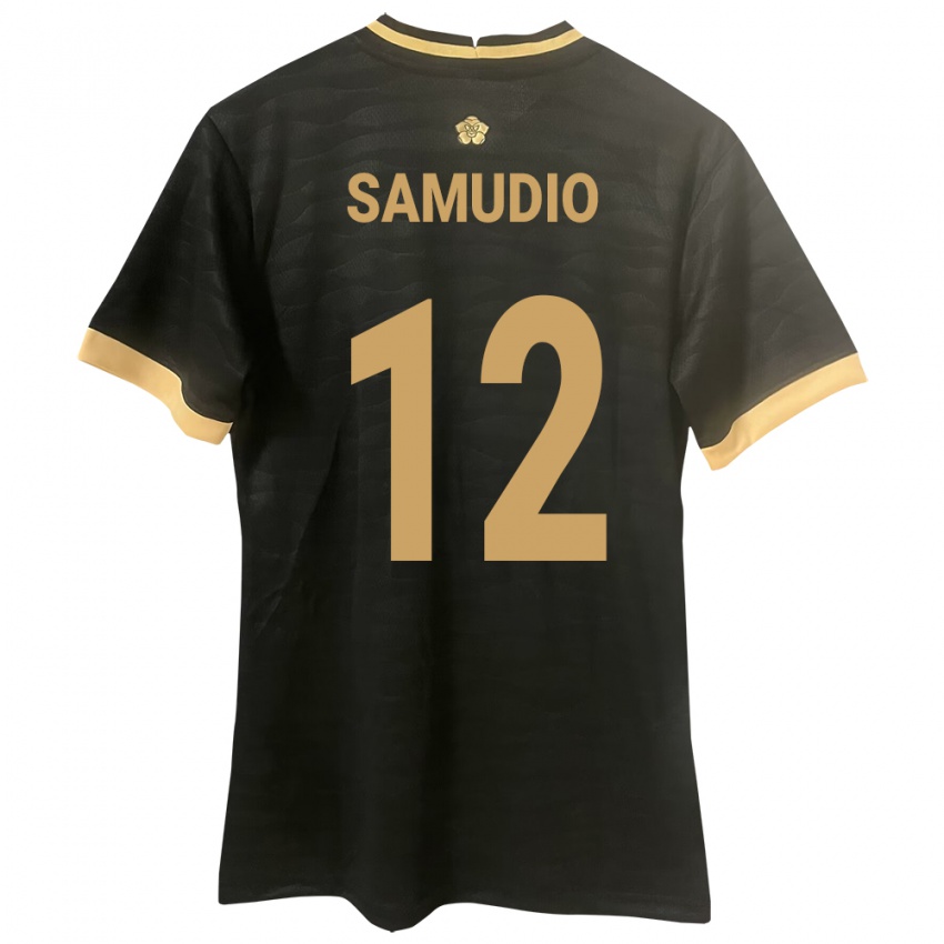 Hombre Camiseta Panamá César Samudio #12 Negro 2ª Equipación 24-26 La Camisa Argentina