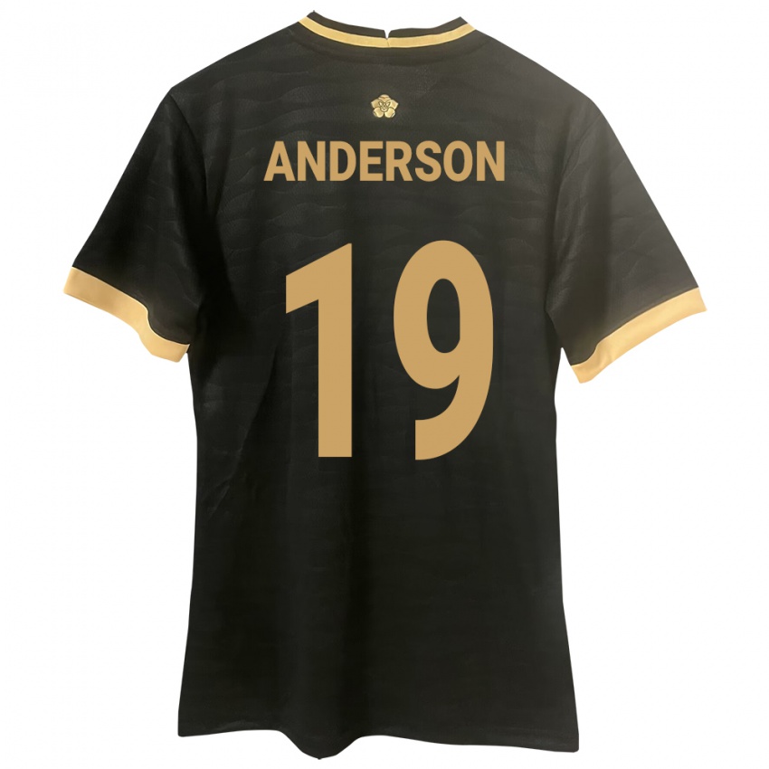 Hombre Camiseta Panamá Iván Anderson #19 Negro 2ª Equipación 24-26 La Camisa Argentina