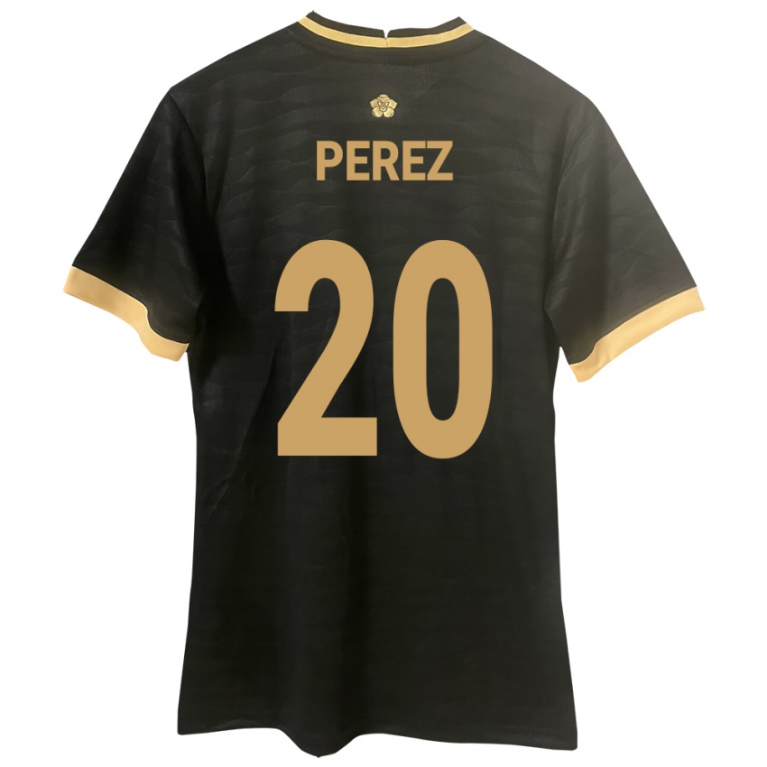 Hombre Camiseta Panamá Blas Pérez #20 Negro 2ª Equipación 24-26 La Camisa Argentina