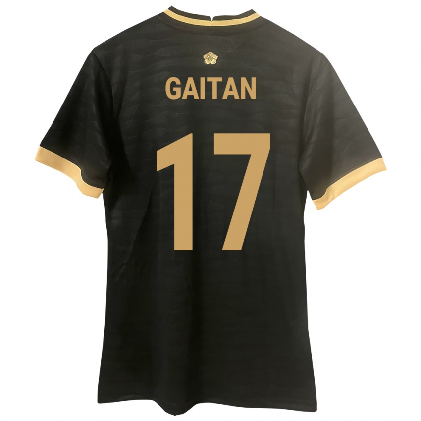 Hombre Camiseta Panamá Luis Gaitán #17 Negro 2ª Equipación 24-26 La Camisa Argentina