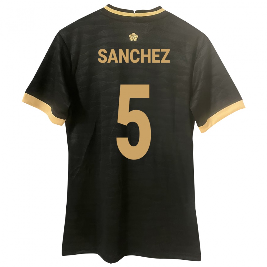 Hombre Camiseta Panamá Leydis Sánchez #5 Negro 2ª Equipación 24-26 La Camisa Argentina