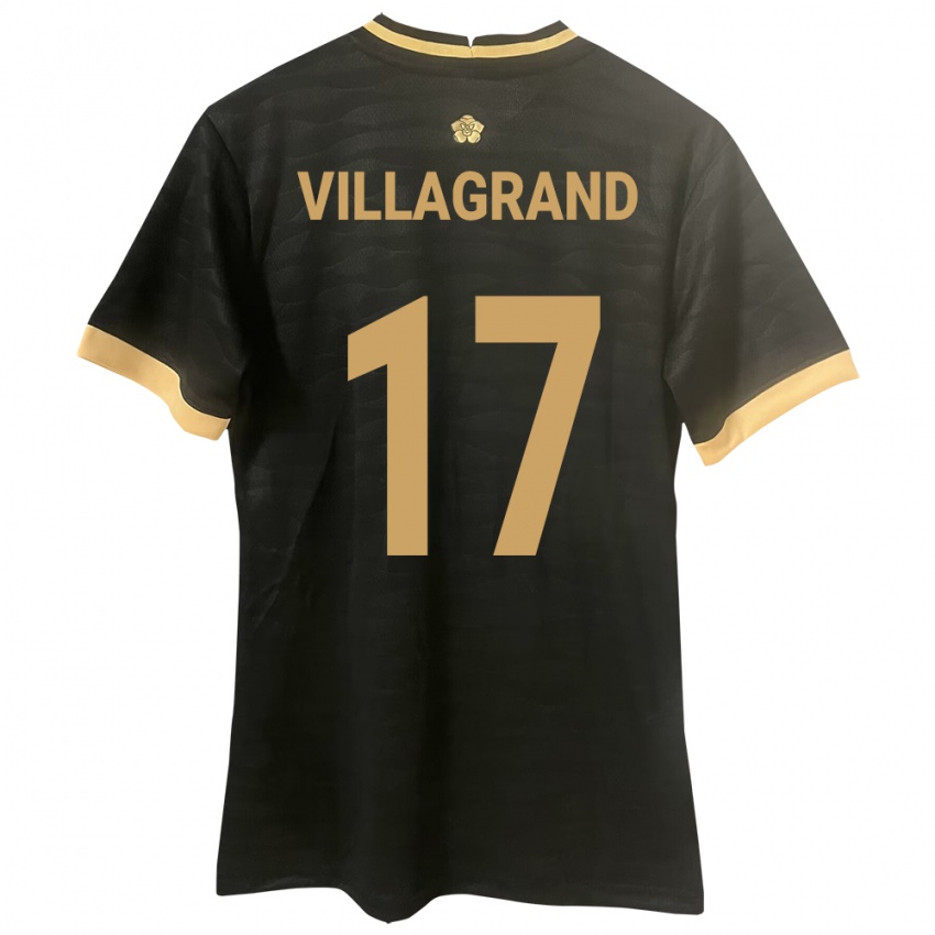 Hombre Camiseta Panamá Gabriela Villagrand #17 Negro 2ª Equipación 24-26 La Camisa Argentina