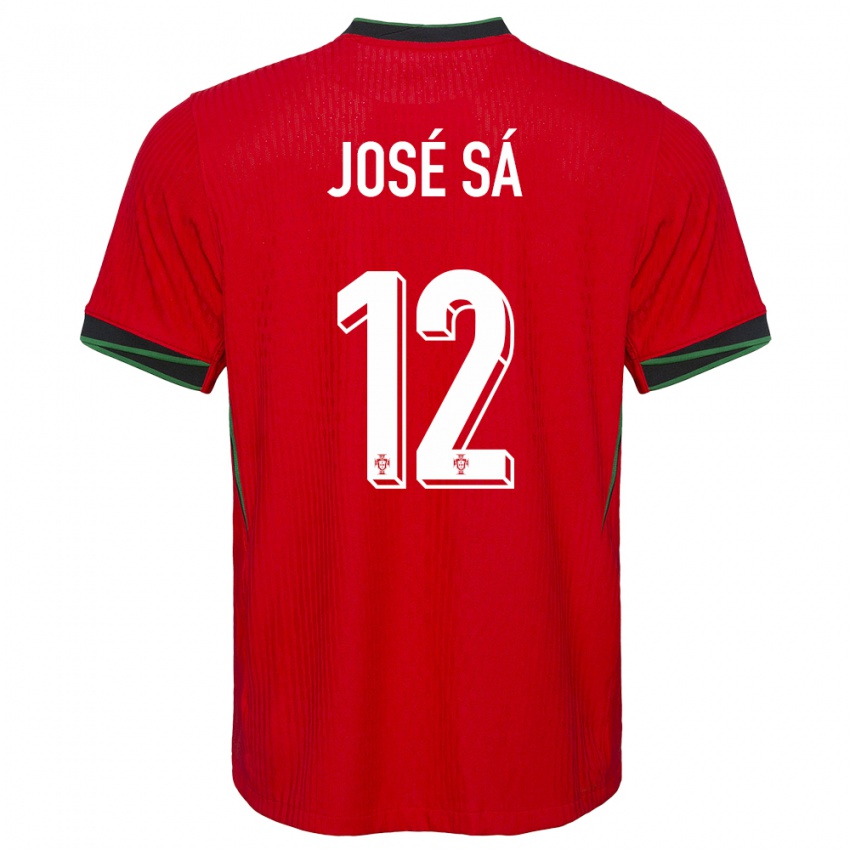 Mujer Camiseta Portugal Jose Sa #12 Rojo 1ª Equipación 24-26 La Camisa Argentina