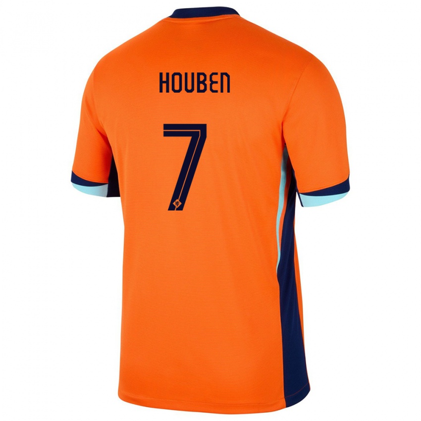 Mujer Camiseta Países Bajos Iggy Houben #7 Naranja 1ª Equipación 24-26 La Camisa Argentina
