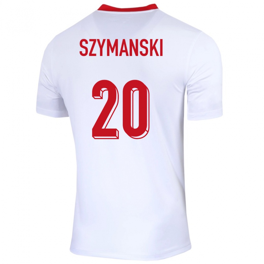 Mujer Camiseta Polonia Sebastian Szymanski #20 Blanco 1ª Equipación 24-26 La Camisa Argentina