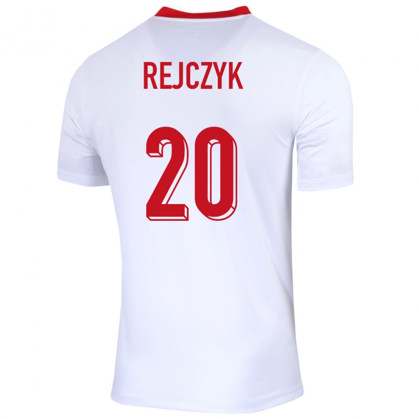 Mujer Camiseta Polonia Filip Rejczyk #20 Blanco 1ª Equipación 24-26 La Camisa Argentina