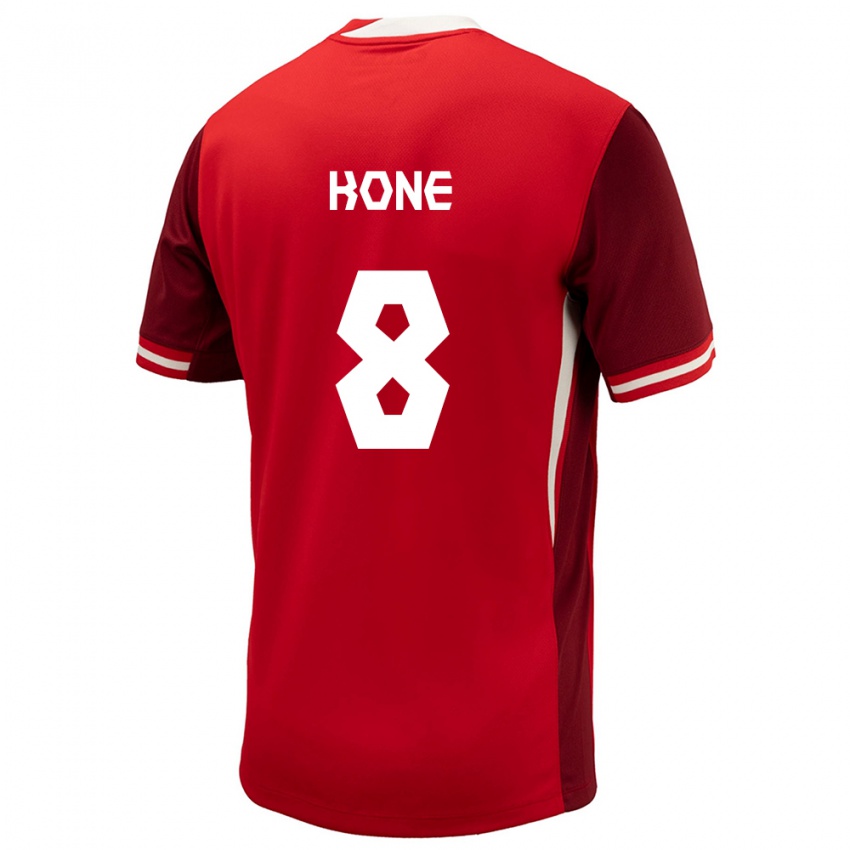 Mujer Camiseta Canadá Ismael Kone #8 Rojo 1ª Equipación 24-26 La Camisa Argentina