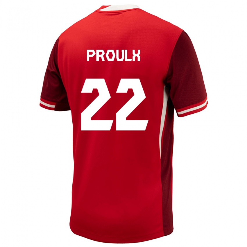 Mujer Camiseta Canadá Lysianne Proulx #22 Rojo 1ª Equipación 24-26 La Camisa Argentina