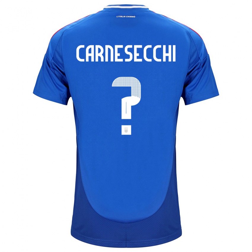 Mujer Camiseta Italia Marco Carnesecchi #0 Azul 1ª Equipación 24-26 La Camisa Argentina